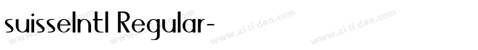suisseIntl Regular字体转换